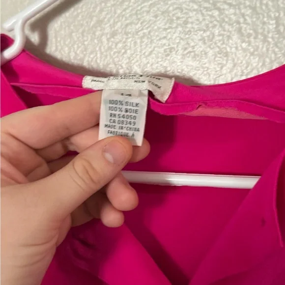 Christian Dior Chemises Silk Pink Blouse Women’s 14 Quiet Luxury - Picture 4 of 5